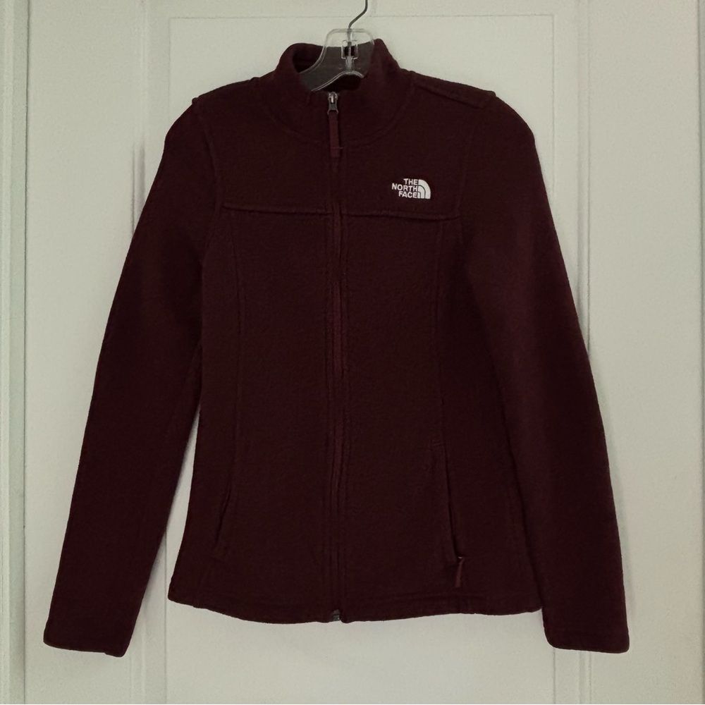 The North Face Burgundy Zip Fleece Jacket